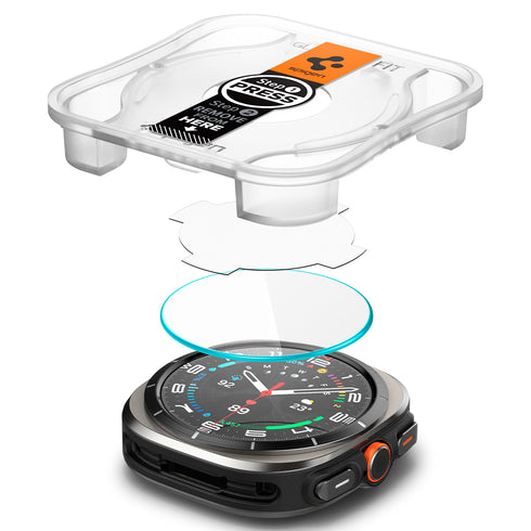 Spigen Galaxy Watch Ultra (47mm) Screen Protector – GLAS.tR EZ Fit (2 Pack)